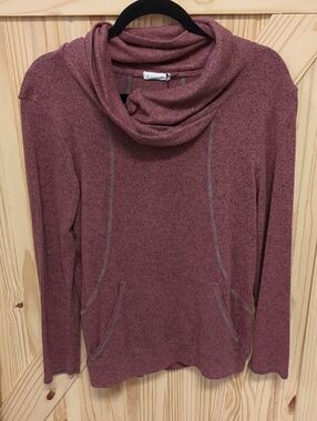 Loveappella Mauve Cowl Neck Pullover Sweatshirt
